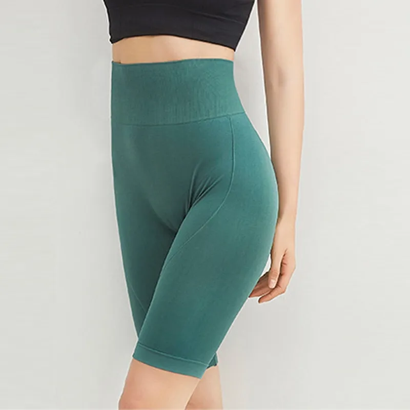 Baocc Yoga Pants Women Fashion Yoga Running Leggings Pure Color Elastic  Fitness Pant with Bowknot Shorts for Women Green