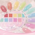 Jelly Nude Gel  Set, 10Pcs Sheer Milky White Pink Transparent Gel Polish Kit UV LED  Polish Colors Varnish Nail Art DIY Salon 7ML. 