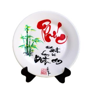 Tranh đĩa  chữ PHÚC. Quà tặng mừng tân gia khai trương sinh nhật. Quà mừng thọ ông bàcha mẹ. Quà tết. Tranh trang trí