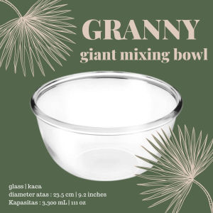 GRANNY Mixing Glass Bowl Mangkok Kaca Mixer Mangkok Salad Mangkok Baskom