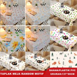 Taplak Meja Makan Motif / Alas Meja Makan Serbaguna / Taplak Meja Anti Air Anti Minyak Motif Kotak