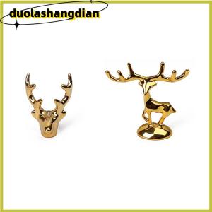 [Duola] รูปปั้นกวางกวางนอร์ดิกคริสต์มาสกวางเรนเดียร์อาร์ตฟิกเกอร์งานฝีมือวินเทจสีทองประดับบ้านของขวัญตกแต่งโต๊ะ