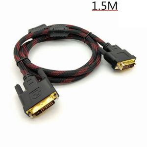 Dây Cáp DVI Sang DVI 1.5m Tròn Bọc Lưới