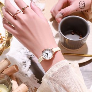 Jam Tangan Wanita Fashion Versi Korea Mewah Jam Tangan Analog Perempuan Tali Kulit