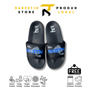 Rakestin - Sandal Slop Slide Pria Wanita Casual Kekinian Sandal Slip On Selop Original