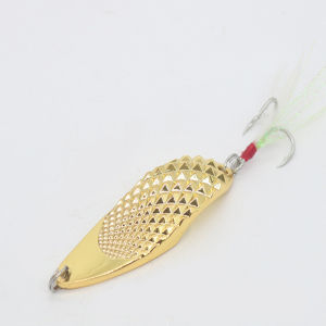 LUCKYMAN  Umpan Pancing Buatan Nanas Lintah Sendok Logam Jigs Umpan 15g Umpan Ikan Kail Treble 1 Buah Obral