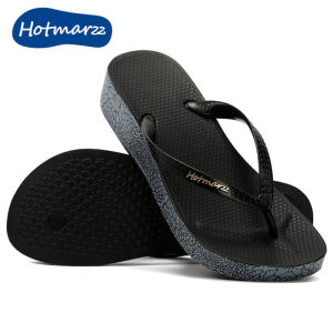 Hotmarzz รองเท้าแตะส้นลาดผู้หญิงรองเท้าแตะพีวีซีรองเท้าส้นสูงคลิปบนรองเท้าแตะชายหาดสำหรับใส่ HM7053รองเท้าแตะแฟชั่น