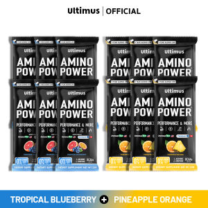 Ultimus Amino Power (Active BCAAs 2:1:1)Pineapple Orange+Tropical Blueberry 2กล่อง ขนาดซอง22g(Pack6)