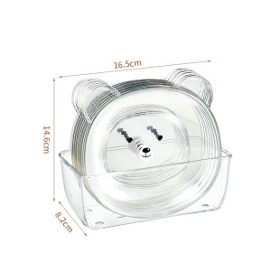 Đĩa Nhựa Khay Đựng Đồ Ăn Vặt Đĩa Decor Hình Gấu Hoạt Hình Để Bàn -Lumbley