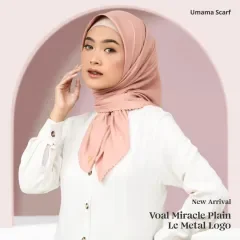 Azara Oskara Jilbab Segiempat Kerudung Polos Voal Miracle Square