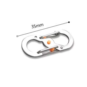 S-Type Buckle Keychain Anti-Theft Backpack Buckle Stainless Steel Small S-Buckle Zipper Accessory