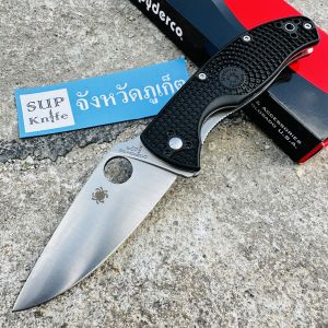 SUPKNIFE มีดพับ Spyderco tenacias C122 บอลแบริ่ง งานพรีเมี่ยม ระบบล็อคใบมีดแบบไลเนอร์ล็อค