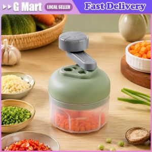 Manual Meat Mincer Garlic Chopper Rotate Garlic Press Crusher Vegetable Onion Cutter Kitchen Cooking Accessories Items 250ML