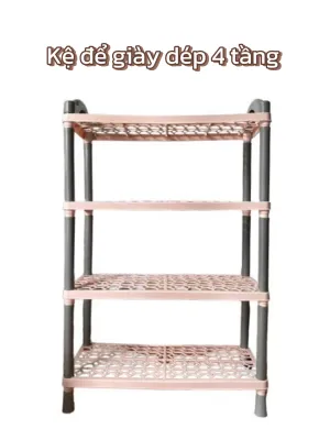 Kệ giày dép 4 tầng bằng nhựa - kệ để giày dép tự tháo lắp Hàng Việt Nam Kệ Để Đồ Nhà Bếp Treo Tường kệ kệ đựng gia vị kệ đựng mỹ phẩm kệ 4 tầng kệ 3 tầng kệ nhà bếp kệ nhà tắm kệ phòng khách