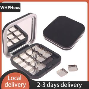 [COD] WHPHous Ship within 24 hours Matte Black Empty Magnetic Eyeshadow Palette Eye Makeup Storage Dish For Women Makeup Beginners DIY Eye Shadow Storage Box Tool