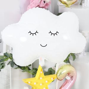 Bong Bóng Hình Mặt Trăng Mặt Trời Đám Mây Trắng Họa Tiết Vui Nhộn Trang Trí Sinh Nhật Thôi Nôi Cho Bé Phụ Kiện Chụp Ảnh