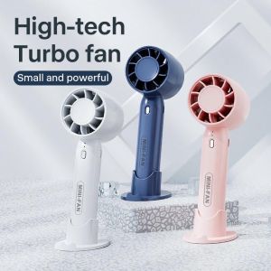 Small Fan Usb Mini Desktop Portable Silent Stand Handheld Small Fan Portable Mini Handheld Fan Desktop Fan Charging Base 3 Gear Adjustment Handy Fan Portable Cooler Charging Outdoor Desktop Office Dormitory Household Student Desk Fan