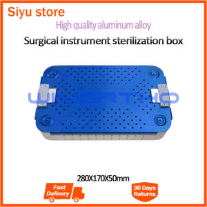 Orthopedic surgical instrument steam sterilization box perforated high-temperature high-pressure sterilization box silicone pad medical tray
