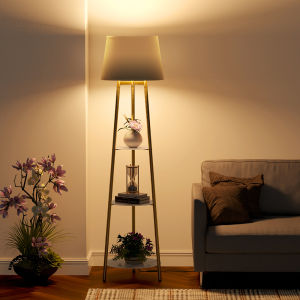 WISFOR 3 ชั้น โคมไฟตั้งพื้น Floor Lamp with Shelf - ห้องนอน ห้องนั่งเล ราคาที่เหมาะสม
