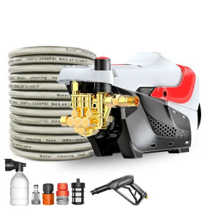 REAIM Pressure Washer  4000W Heavy Duty  Car Washer With Pressure Gauge Equipment High water pump luxury car washing machine artifact anti-leakage protection