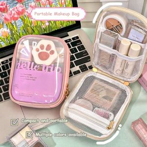 Mini Makeup Bag Storage Lipsticks Cosmetics Case for Purse Trip Skincare and Toiletries Bag Box