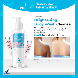 PHERINI Brightening Body Wash Cleanserr Sabun Mandi Cair - Sabun Pemutih Badan Anti Jerawat Mencerahkan Melembapkan Kulit