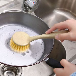 NCNC(OKDEALS01) Long Handle Decontamination Dish Bowl Plate Cleaning Brush Pot Brush Household Cleaning Tool Kitchen Supplies