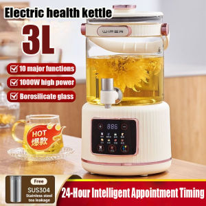 【British brand】WIFER 3L Multifunctional Split Flower Teapot Health Barrel Appointment Tea Making Heat Preservation Electric Kettle-COD