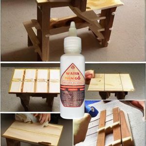 Keo gỗ keo dán gỗ kháng nước trong suốt khi khô - Keo dán đa năng dán ván sàn PVC chống thấm cổ ống - Watix dán gỗ