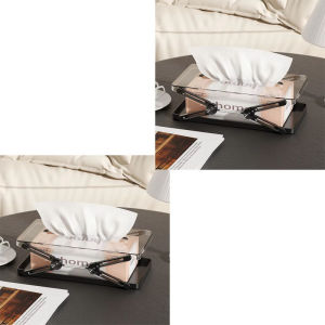 HLINKEY Extendable Tissue Storage Box Minimalist Automatic Lift Paper Towel Case Anti-slip Rectangle Light Luxury Napkin Holder