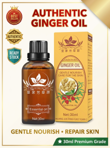 Premium Ginger Essential Oil – Natural Warming & Nourishing Treatment for Skin Body Massage & Wellness (30ml)