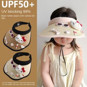 NEEUJ ปีกใหญ่ ฝาปิดเปล่า ระบายอากาศได้ หวาน หมวกกันแดดลายแมว การ์ตูน กีฬา หมวกป้องกันแสงแดด ผู้ปกครองและเด็ก