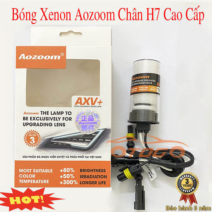 Bóng Xenon Aozoom Chân H7 Cao Cấp , Bảo Hành 3 Năm