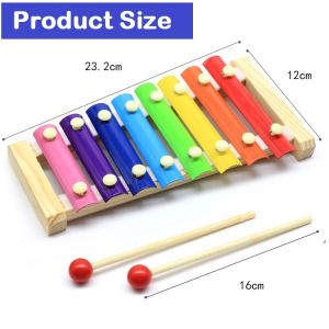 Colourful 8 Scales Xylophone for Toddlers Kids Musical Instrument Piano Toy