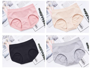 TB 12 Colors Ladies Cotton Knickers Underwear Antibacterial Hip Lifting 3D Slim Panties