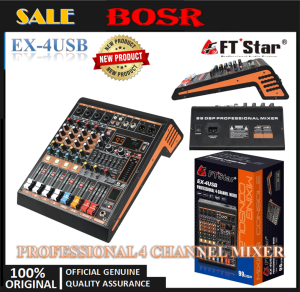 EX-4USB 4 Channel Mixer with USB Input and BT Function DSP FT STAR