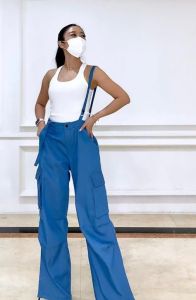 CELANA PANJANG WANITA TWICE CARGO OVERALL -SYS CLOTHIER