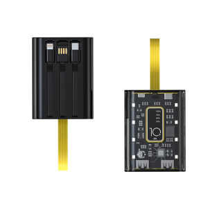 SG [In Stock]Mini Powerbank 20000mAh PD22W Fast Charging Powerbank Transparent Large-Capacity With Cables Power Bank