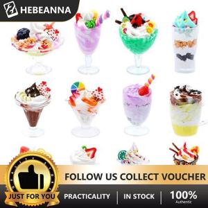 hebeanna 12pcs set Mini Ice Cream Sundae Cup Container DIY Clay Modeling Plastic Cup Toys