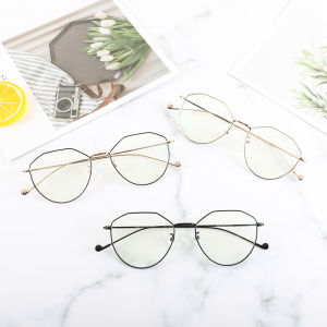 [Clearance Sale] Cyxus Anti Blue light Glasses For Women Anti Radiation Computer Eyeglasses Polygon Frame Fashion Spectacles Anti-reflective Relieve Eye Fatigue For Work / Study / Outgoing 8009