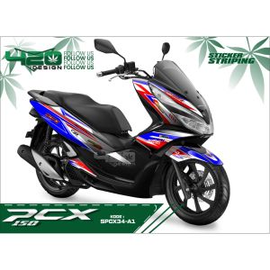 VARIASI STICKER STRIPING PCX-150/STRIPING STICKER CUSTOM BODY HONDA PCX-150 - 420 Design