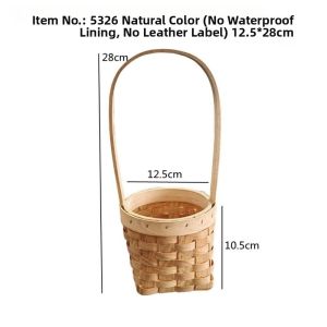 MELODI Handwoven Imitation Rattan Handhold 10 Styles Household Vegetable Fruit Flowers Holder with Handle Weaving Flower Basket Home Decoration /Restaurant Serving Tabletop Display