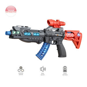 Mainan Anak SUPER WEAPON EMULATIONAL DESIGN BTC-3096 Mainan Tembakan Lampu Dan Suara