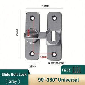 Simple Bolt Door Lock Heavy Duty Door Latch Lock 90 Degree Flip Buckle Shed Cabinet Latch