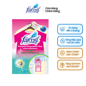 Túi hút ẩm khử mùi chống mốc có móc treo chính hãng Farcent (Hương Nấm / Hương Hoa Oải Hương) 200gr