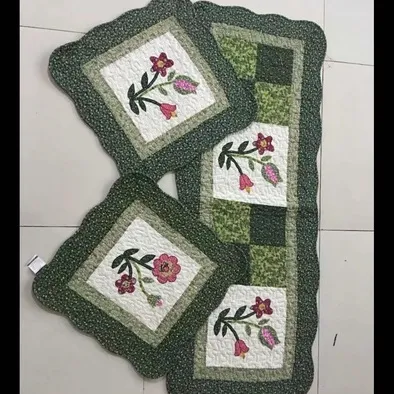 100%Cotton patchwork car mat3PCS
