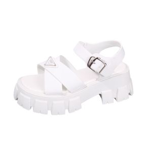 YOTO Roman Style Crisscross Strap Platform Sandals  Womens 6.5cm Thick Sole Non-Slip Outdoor Slides