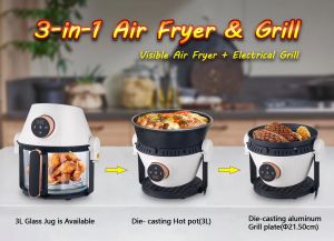 Electric Non-Stick Air Fryer Glass Air Fryer Digital Airfryer Stainless Steel Air Fryer Three-in-One Two-in-One Visual Multi-Functional Deep-Fried Pot 空气炸锅
