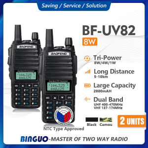 Baofeng UV82 Walkie Talkie Set Of 2 Dual Band UHF/VHF Two Way Radio Long Range 8W High Power Portable Handheld Radio COD
