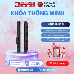 Khóa vân tay cửa nhôm thông minh Hubert HB CNI7 EU black face id app wifi chính hãng công nghệ Đức